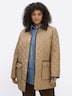 Steppjacke Steppjacke mit Cord-Akzenten Langarm Umlegekragen