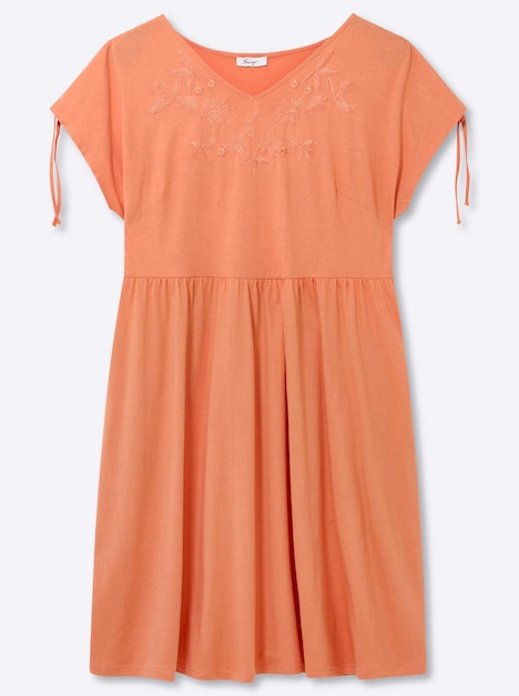Kleid Kurzarm Ohne Kragen