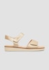 Metallic-Sandalen mit Klettverschluss
