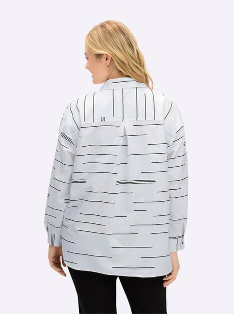 Bluse Langarm Sonstiges Muster Hemdkragen