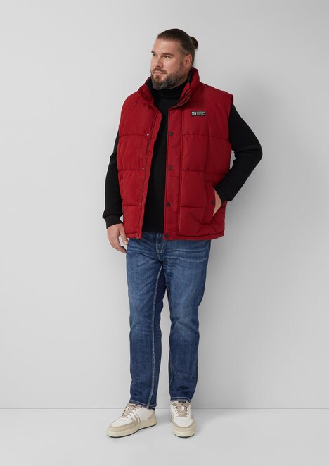 Strukturmix-Pullover aus reiner Baumwolle mit Rollkragen
