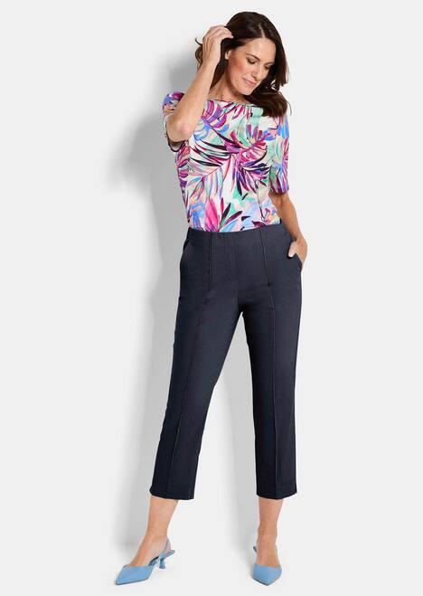 Elegante 7/8-Hose mit Biesen