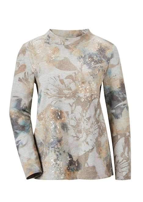 Elegantes Langarmshirt mit Foliendruck