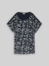 T-Shirt im Material-Mix