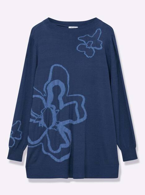 Pullover Langarm Jersey, Intarsien Sonstiges Muster Stehkragen