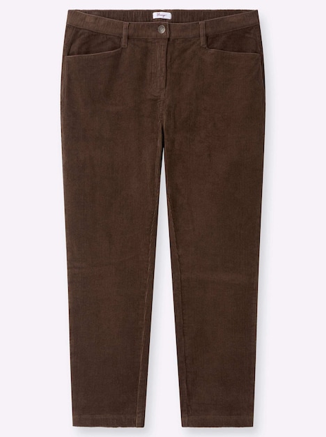 Cord-Hose Cordhose mit schmalem Bein normal Elastische Einsätze