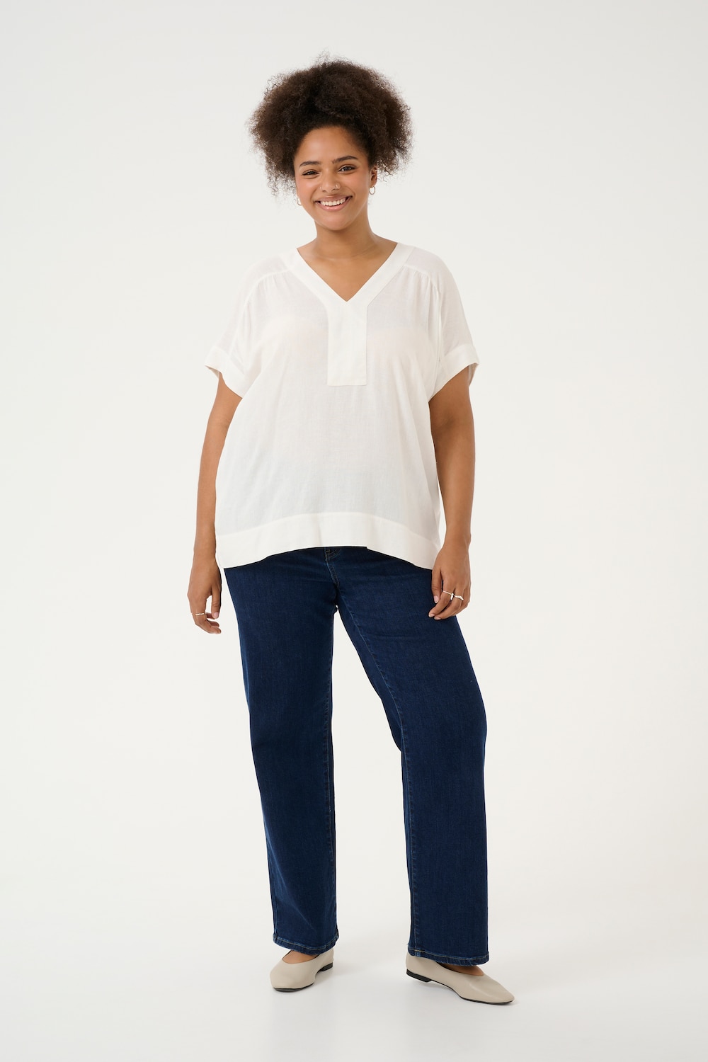 Kurzarm-Bluse Loose fit