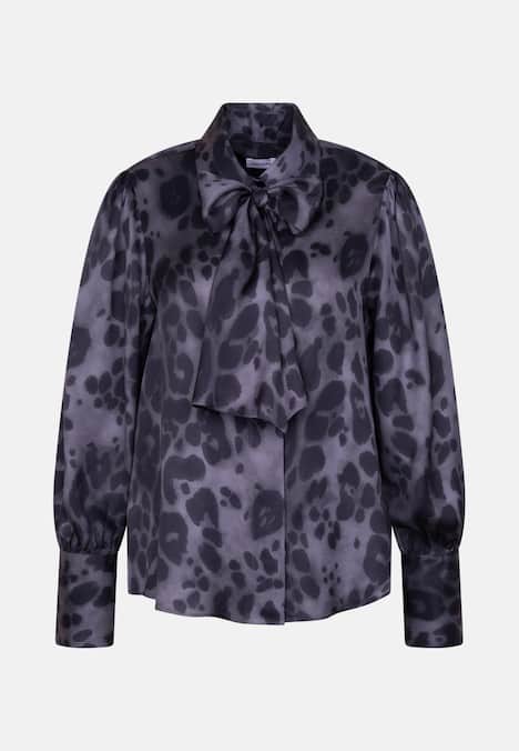 Damen Ausgestellte Bluse - Druck