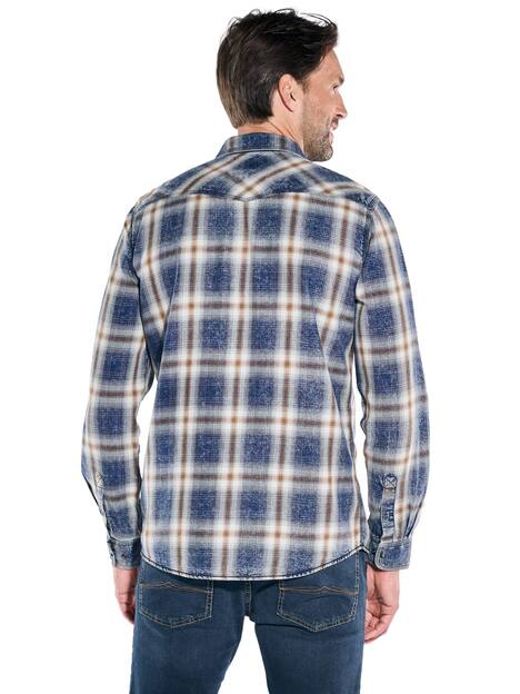 engbers Herren Langarm-Hemd kariert , Braun