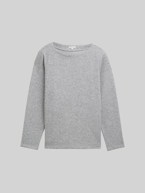 Soft-Touch Sweatshirt mit Knopfdetails