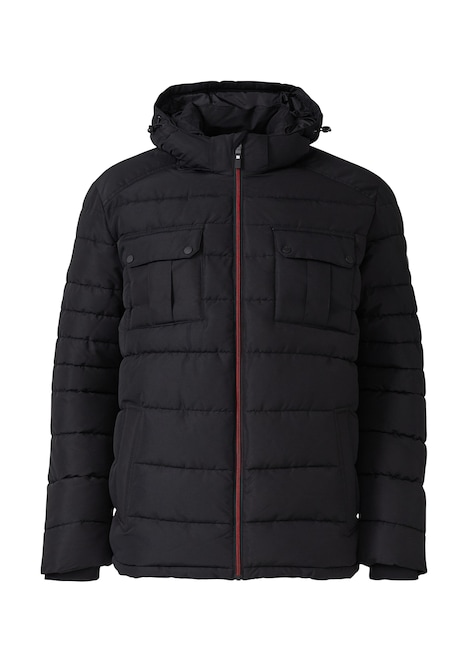 Sportive Puffer-Jacke mit abnehmbarer Kapuze