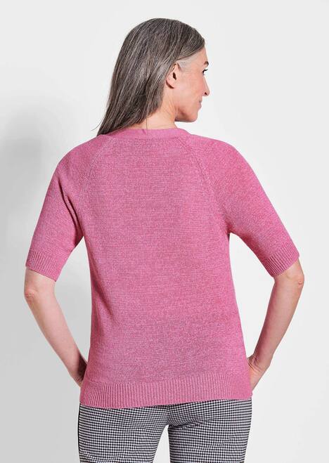 Damen Cardigan in Pink, Halbarm