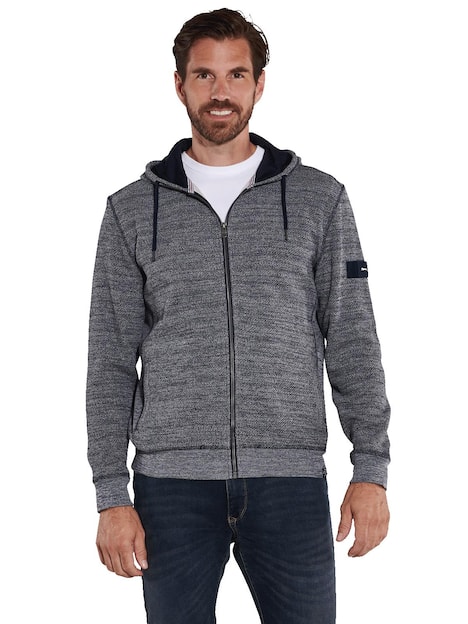 engbers Herren Sweatjacke mit Kapuze , Saphirblau