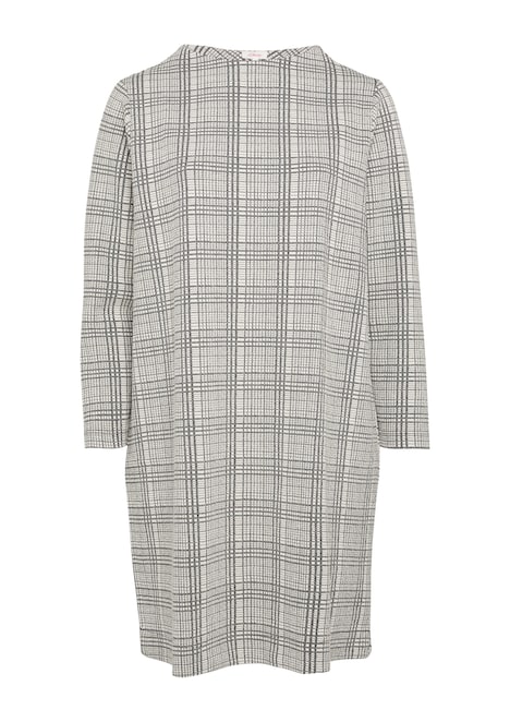 Gemustertes Sweat-Kleid mit Turtleneck