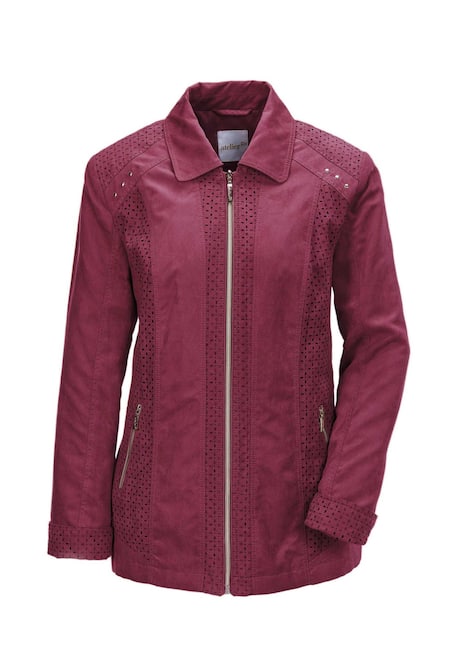 Velourslederimitat-Blazer