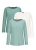 Langarm 3er-Baumwollshirt-Set