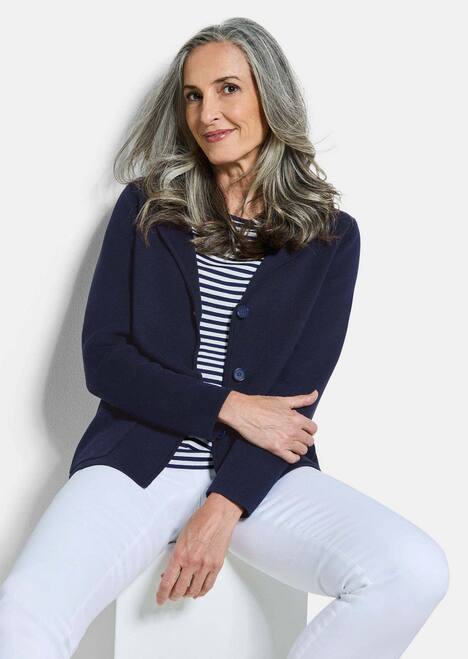 Milano-Ripp-Blazer mit Reverskragen