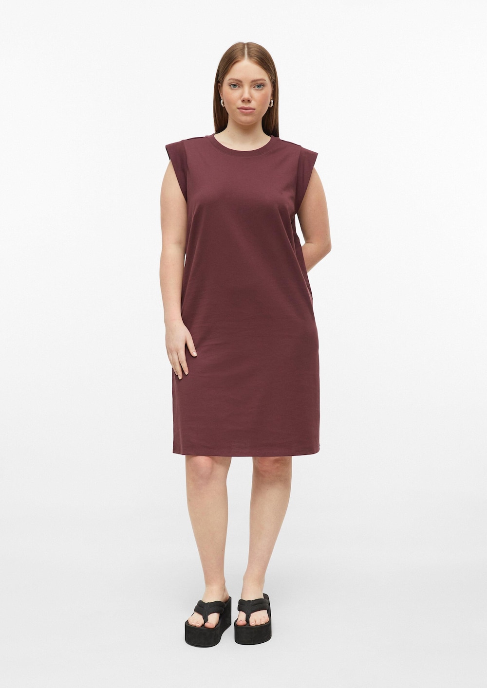 Knielanges Jerseykleid