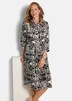 Viskosekleid mit Bicolor-Print