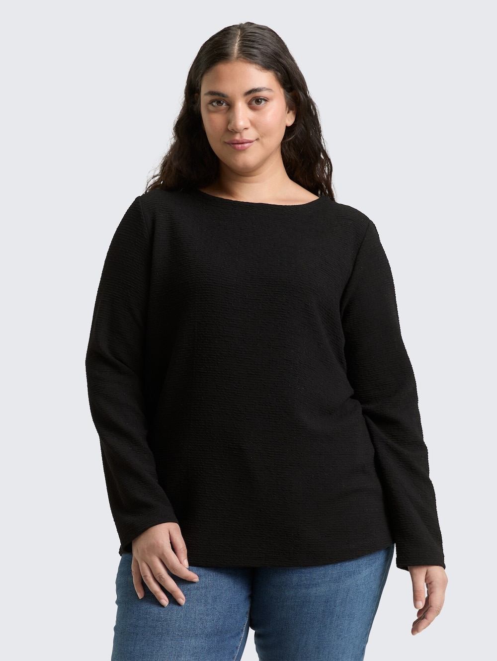 Tom Tailor Women PLUS Strick & Sweatshirts Plus Size - Sweatshirt mit Glitzer-Effekt