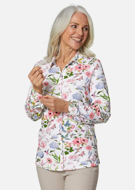 Ausdrucksstarke Jerseybluse mit Stretchanteil