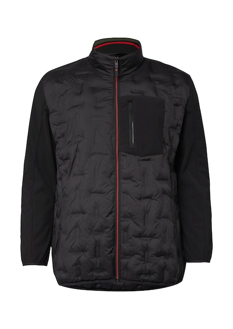 Leicht wattierte Jacke im Fabricmix mit sportiven Details