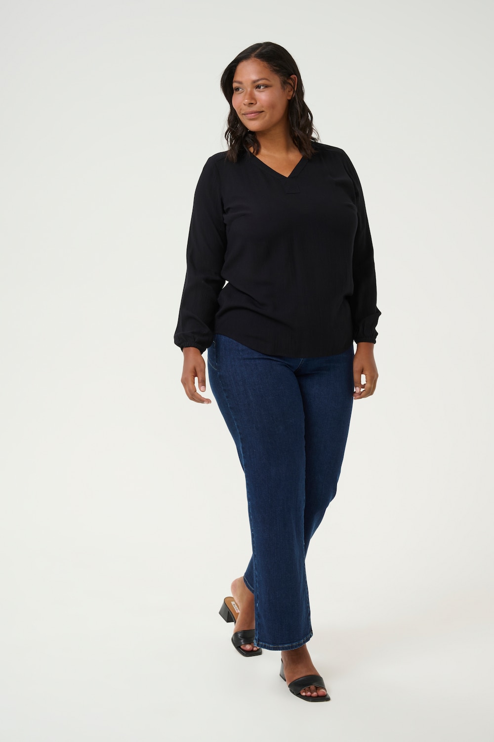 Langarm-Bluse Regular fit