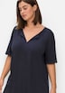 Longshirt Kurzarm Uni Ohne Kragen