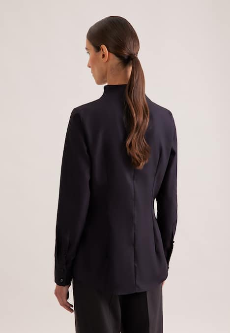 Damen Kelchkragenbluse - Uni