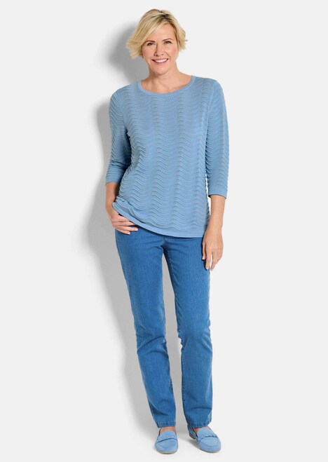 Sommerpullover mit Wellenstruktur