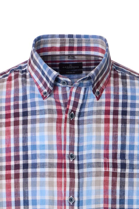Leinenhemd kariert Casual Fit