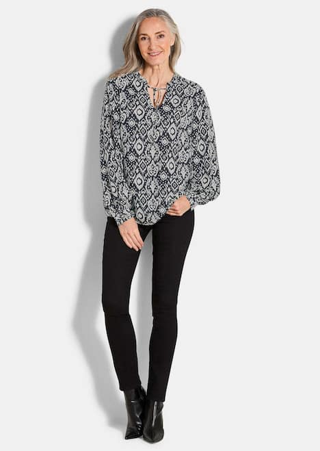 GOLDNER Blouse met print Blouse van viscose, met ruches