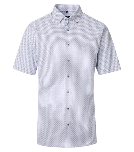 Businesshemd Kurzarm Print Modern Fit