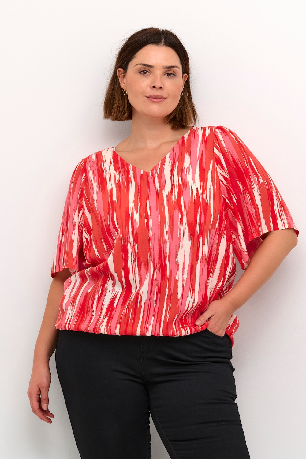 Kurzarm-Bluse Regular fit