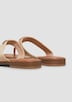 Zehentrenner-Sandalen aus Leder mit dekorativem Detail