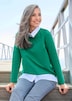GOLDNER Sweatshirt Sweatshirt in 2-in-1-look