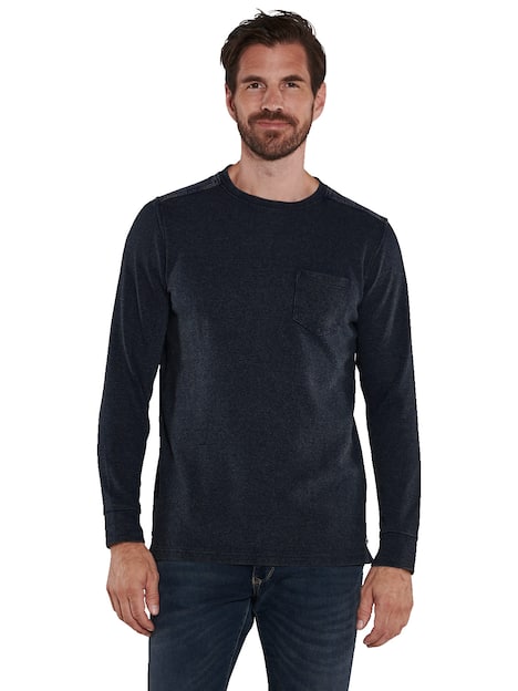 engbers Herren Langarm-Hemd uni , Saphirblau