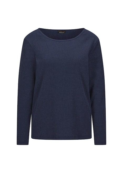 Langarm Melange Jersey-Oberteil