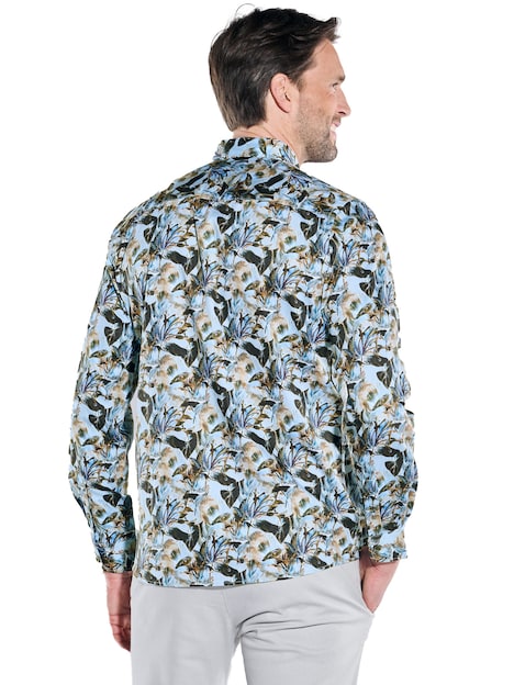 Herren Langarm-Hemd gemustert , Mehrfarbig