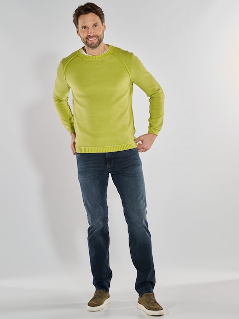 Herren Pullover uni , Hellgruen