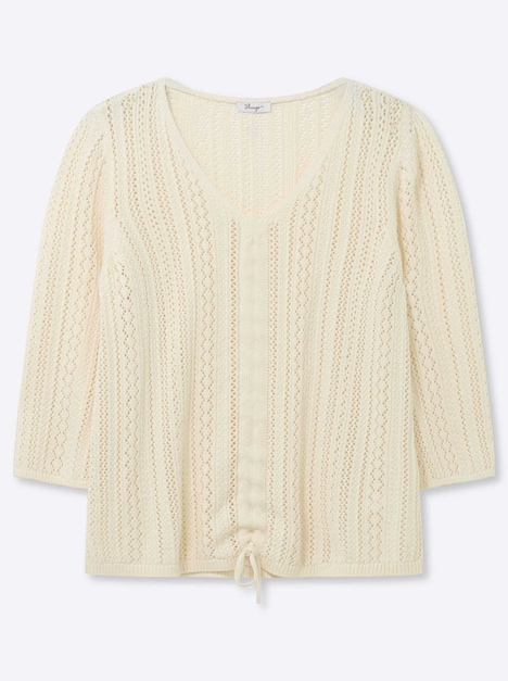 3/4-Arm-Pullover 3/4-Arm Ajour