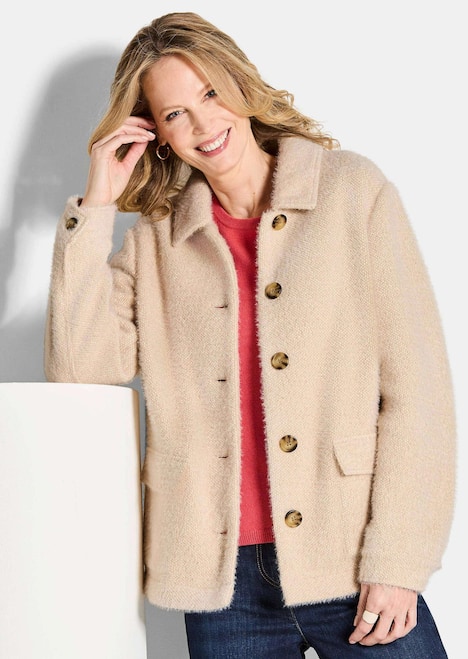 Strickjacke mit dezenter Wabenstruktur