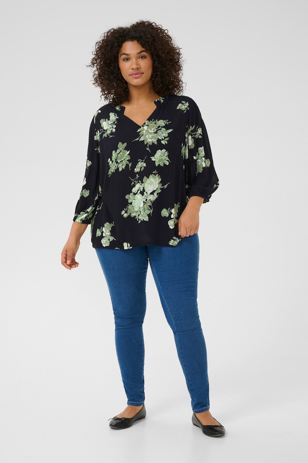Langarm-Bluse Regular fit
