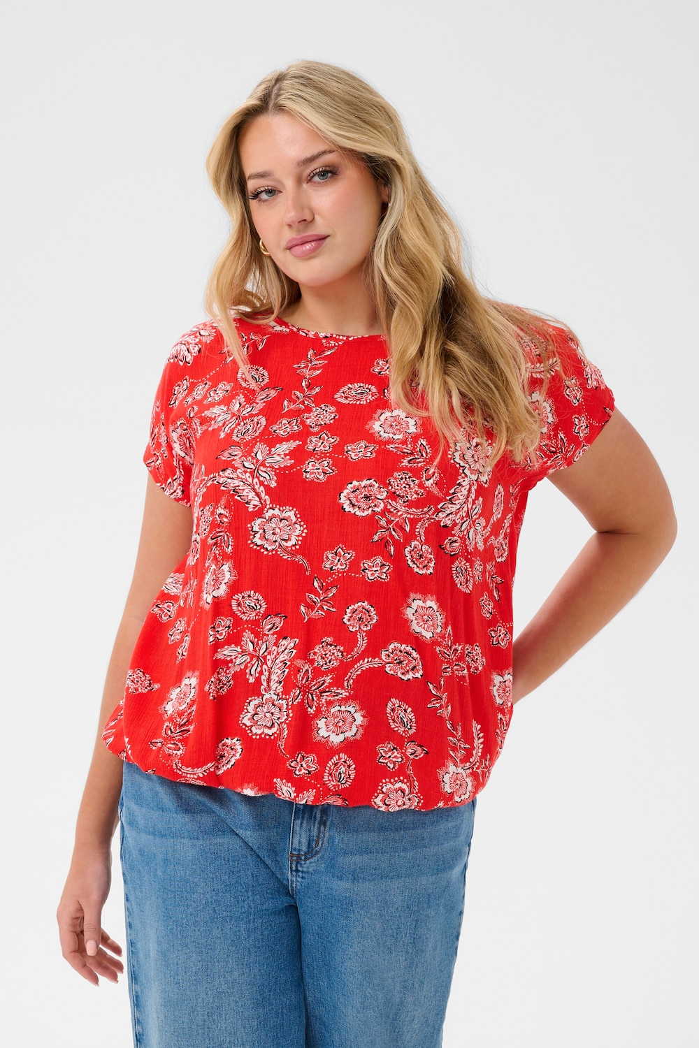 Kurzarm-Bluse Loose fit