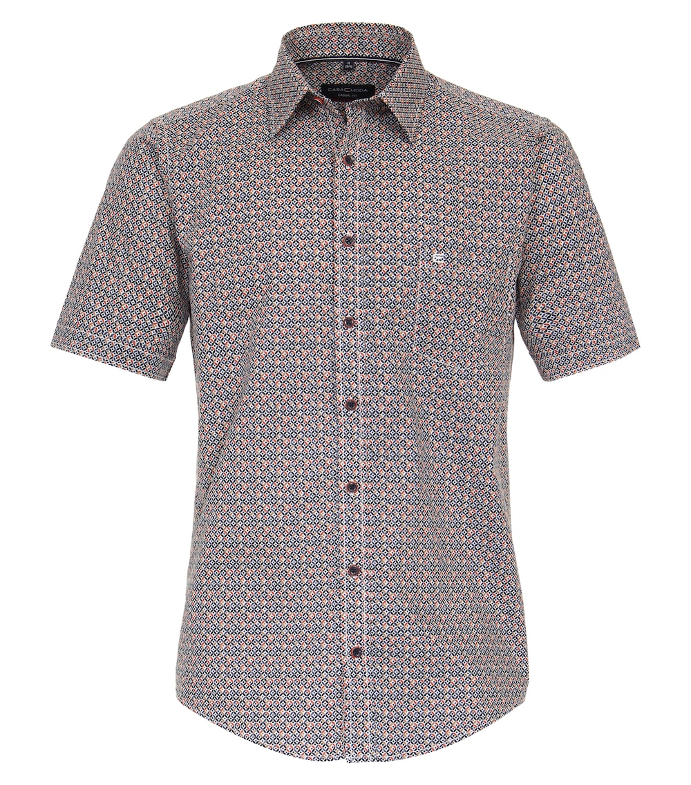 CASAMODA Freizeithemd Kurzarm Print Casual Fit