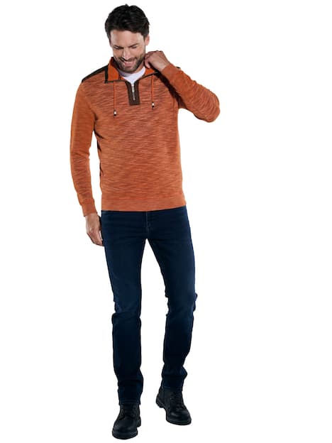 engbers Herren Sweatshirt regular , Dunkelorange