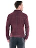 Herren Lederjacke aus Lammleder in Velouroptik , Bordeaux