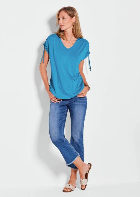 Kurzarm Viskose-Oberteil