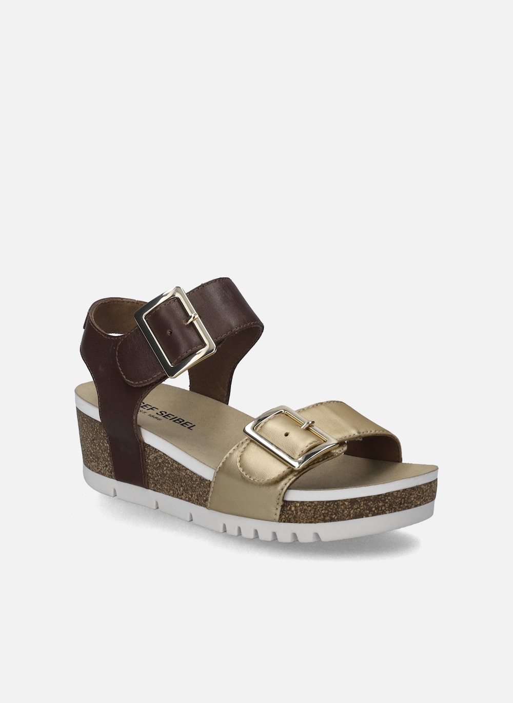 Damen Sandale Quinn 02, gold-kombi