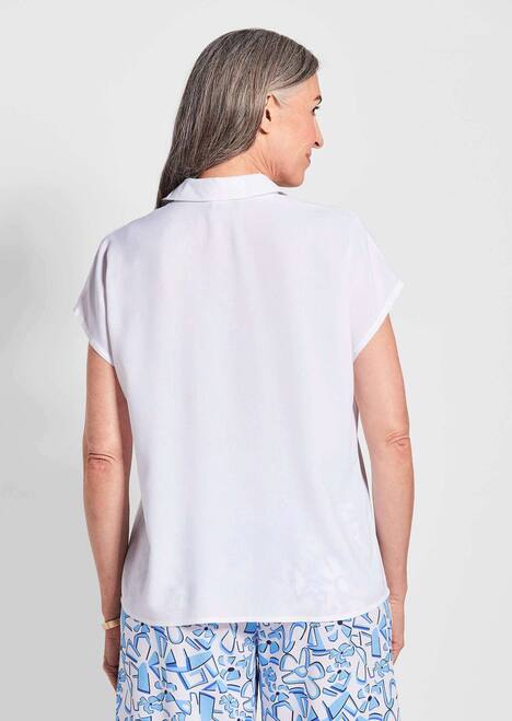 Uni Bluse mit Hemdkragen